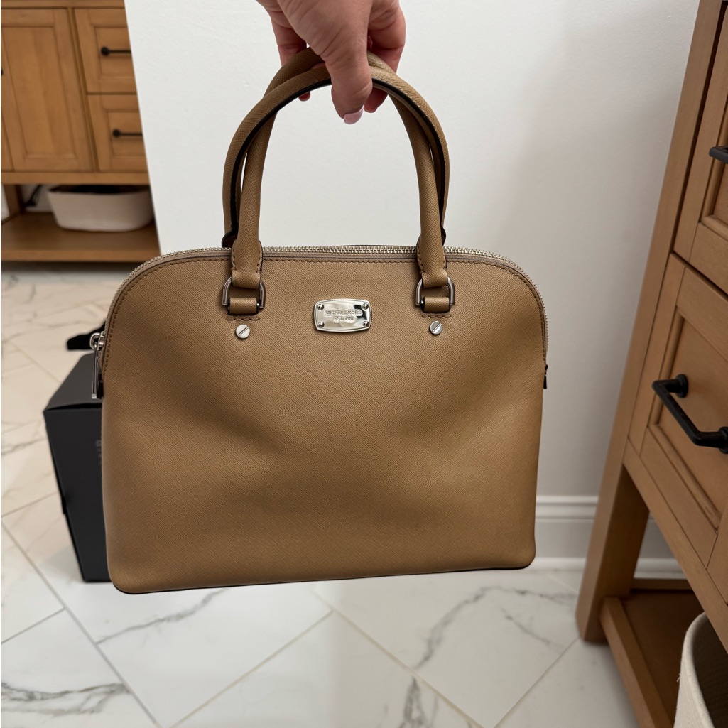 Michael Kors Cindy Leather Dome Crossbody Bag